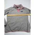 Patagonia Fleece Pullover Snap-T Lightweight Pink Trim Women's Medium Photo 3