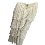 YA Los Angeles  Womens Cream Sleeveless Blouse Size S Lace Ruffle Tank Top Photo 1