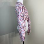 Petal + Pup Kelsey Top Womens 2 Pink Floral Cropped Long Sleeve Tie Topper New Photo 2
