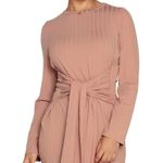 VEILED COLLECTION Ribbed Tie Waist Long Sleeve Wrap Waist Maxi Dress Photo 15