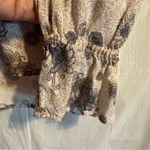 Lucky Brand  Top Womens Size S Tan Brown Babydoll Cottagecore Long Sleeves V-Neck Photo 8