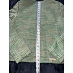 J.Jill  Blazer Jacket Womens‎ Green Multicolor Tweed Casual Zip Up Size M Photo 8