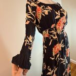 Billabong Off The Shoulder Multicolor Floral Crystal Ball Maxi Dress Large Photo 4