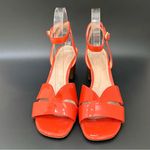 Kate Spade NY “Etta” Orange Patent Leather Block Heel Strappy Sandals Size 6.5 B Photo 1