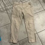 Soft Surroundings Khaki Chinos Stud Snap Elastic Waistband Pants LARGE Photo 1