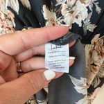 Lulus  Prairie Daydream Washed Navy Blue‎ Floral Print Romper Size Small Photo 9