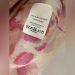 TSE  Button Down Short Sleeve Cashmere Cardigan Pink Floral Medium Photo 4