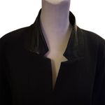 Lane Bryant  Women's Blazer Black Faux Leather Trim size 16 Photo 1