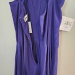 Fame and Partners Gown Purple Maxi Dress Cutouts Sleeveless Formal Slit Womens 6 Photo 6