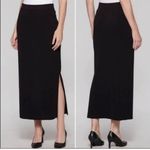 St. John  Basics Santana Knit Black Side Slit Maxi Skirt Woman’s 6 Photo 1