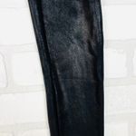 Spanx Black Faux Leather High Waisted Leggings Size S/P Shimmery Material Photo 7