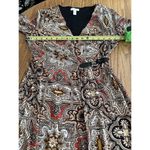 Charter Club  Career Dress Multi Equestrian Print Size S Faux  Wrap Leath… Photo 7