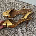 Tory Burch Elegant Gold Strappy Heels 7.5 Photo 2