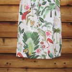 NWOT Vilagallo Cassie Cotton Tropical Print Dress White Size 8 Photo 7