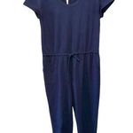 Time & Tru Navy V Neck Jumpsuit Photo 0