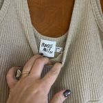 Princess Polly Beige Ribbed Tank Top Photo 1