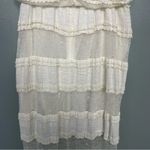 Miguelina Tiered Maxi Column Dress Crochet & Lace White Ivory Sample XS/S Photo 7