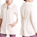 Anthropologie Saturday Sunday Quinn Jacket Terry Zip Sweater White Size Medium Photo 2
