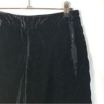 ZARA  Black Velvet High Rise Wide Leg Pants S Photo 3
