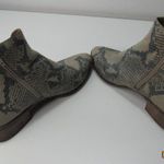 Lucky Brand Ankle Boots Womens 7.5M Snake Skin Print Zip Block Heel boho booties Photo 6