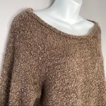 A’REVE Brown Ivory Lace Fuzzy Sweater Size L Photo 2