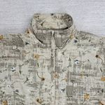 Vtg EVR Silk Bomber Jacket Womens XL Green Floral Tulips Camo Zip Up Streetwear Photo 6