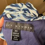 City Studio Navy and White Geometric Maxi Dress Blue Size XS Photo 6