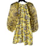 STAUD  Garden Yellow Marigold Toile Sheer Puff Long Sleeve Dress size XS Photo 7