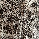 Vince Camuto  Tan Black Leopard Animal Print Roll Mini Dress 12 Photo 4