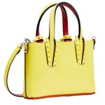 Christian Louboutin NEW Nano Cabata East West Tote Patent Leather Bag Yellow Photo 15