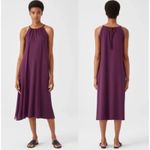 Eileen Fisher NWT  Tencel Blend Halter Sheath Dress in Blackberry Purple XL Photo 1