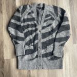 Banana Republic  Alpaca Wool Blend Cardigan Sweater Size XXS Zebra Print Baggy Photo 1