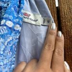 Vineyard Vines  Sand Dollar Scarf Print Maxi Dress White Blue Womens 12 Side Slit Photo 4