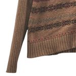 CHAPS  Fair Isle Cardigan Sweater Brown XL Photo 5