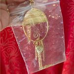 Amanda red gold embellished tunic top with necklace. ‎ Size small Photo 3