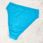 l*space New L* Frenchi Bottom Bitsy Cut High Waist Bikini Ribbed Aqua Blue Large Photo 3