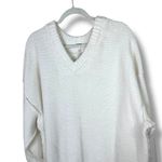 Free People NWOT Alli Optic White Heavy Chunky V-Neck Oversized Slouchy Sweater Photo 4
