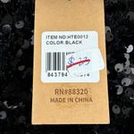 C.C. NWT Sequin Pom Beanie Womens OS Black Faux Fur Winter Glam Holiday Party Photo 5