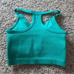 Teal button bra/tank shirt Green Size M Photo 1