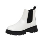 Cushionare Cushionaire Perry White/Black Platform Chelsea Lug Sole Ankle Boots Size 7.5 Photo 0