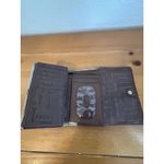 Fossil Genuine Leather Suede Trifold Wallet Zipper Coin Pocket Photo 5