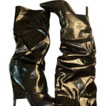 Lulus  Pull on Black Fold Over Knee High Boots(Size 6) Photo 0