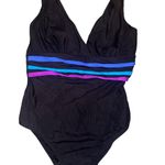 Croft & Barrow Striped Surplice Swimsuit Photo 0