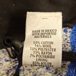 St. John ππ Boucle Ribbed Knit Face Mask ~ Blue & Ecru Print NWT Photo 4