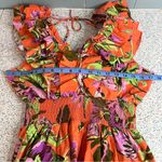 Love The Label Azaela Floral Ruffle Maxi Dress Topanga Coral Print Womens Size S Pink Photo 9