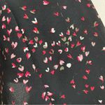 Vintage Y2K Maxi Dress Sweetheart Neckline Heart Flower Print Whimsical Black Size 8 Photo 5