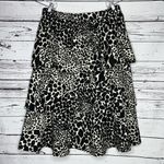 Who What Wear  NWOT 16 Swirling Leopard Animal Print Tiered Ruffle A-Line Skirt Photo 2