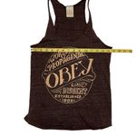 Obey Women's Graphic Muscle Tank Top Size Small Brown Sleeveless Scoop neck Photo 6