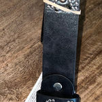 Studded Belt Women's S/M Black Silver Rhinestone Western Fashion‎ Buckle Photo 0