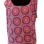 George Plus Size Vintage Hippie Eclectic Psychedelic Mosaic Mandala Mesh Top Photo 0